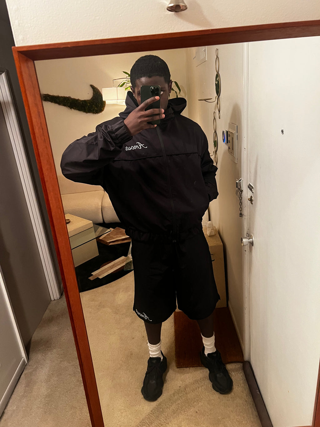 amour onyx hoodie & short set