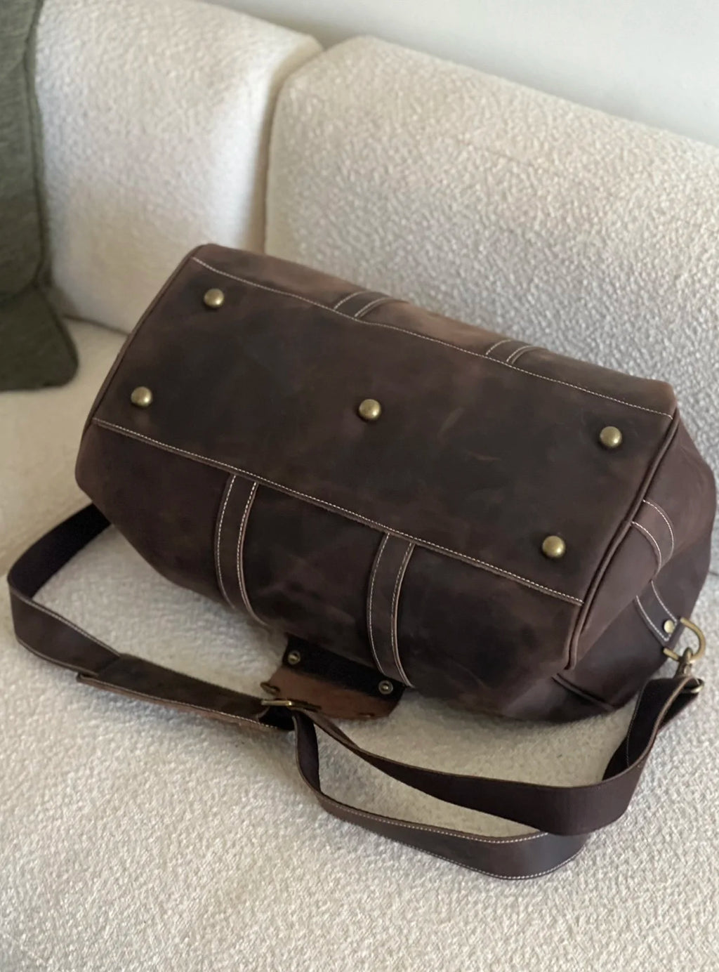amour leather weekend bag