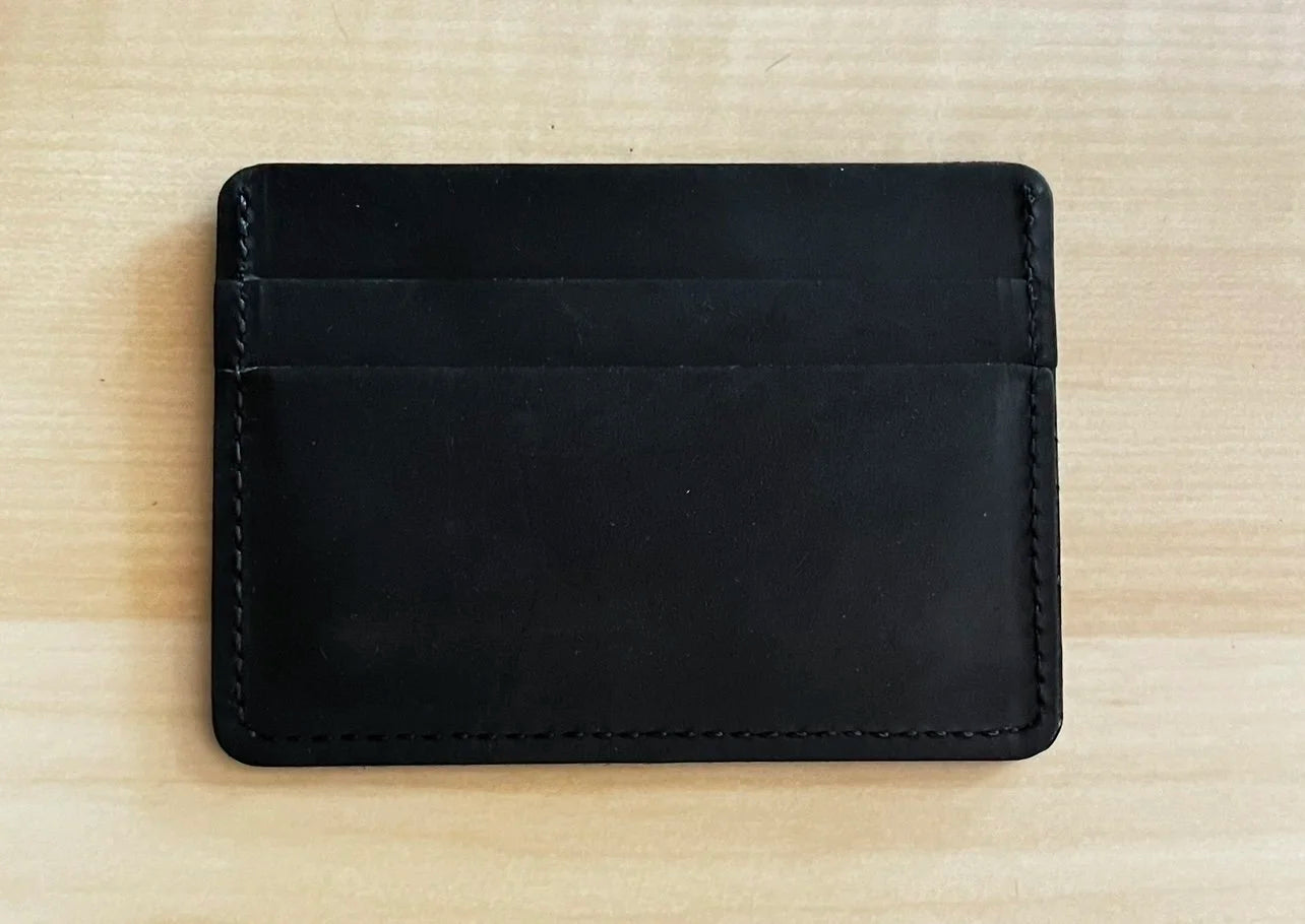 onyx leather card holder
