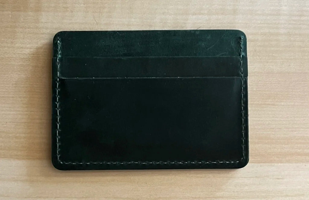 evergreen leather card holder